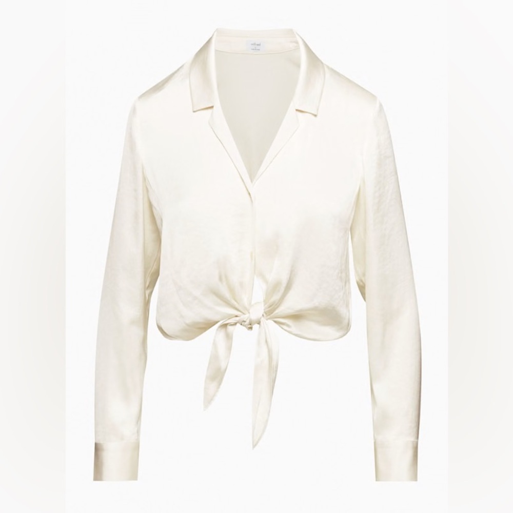 Aritzia - Wilfred Blouse - Light Birch